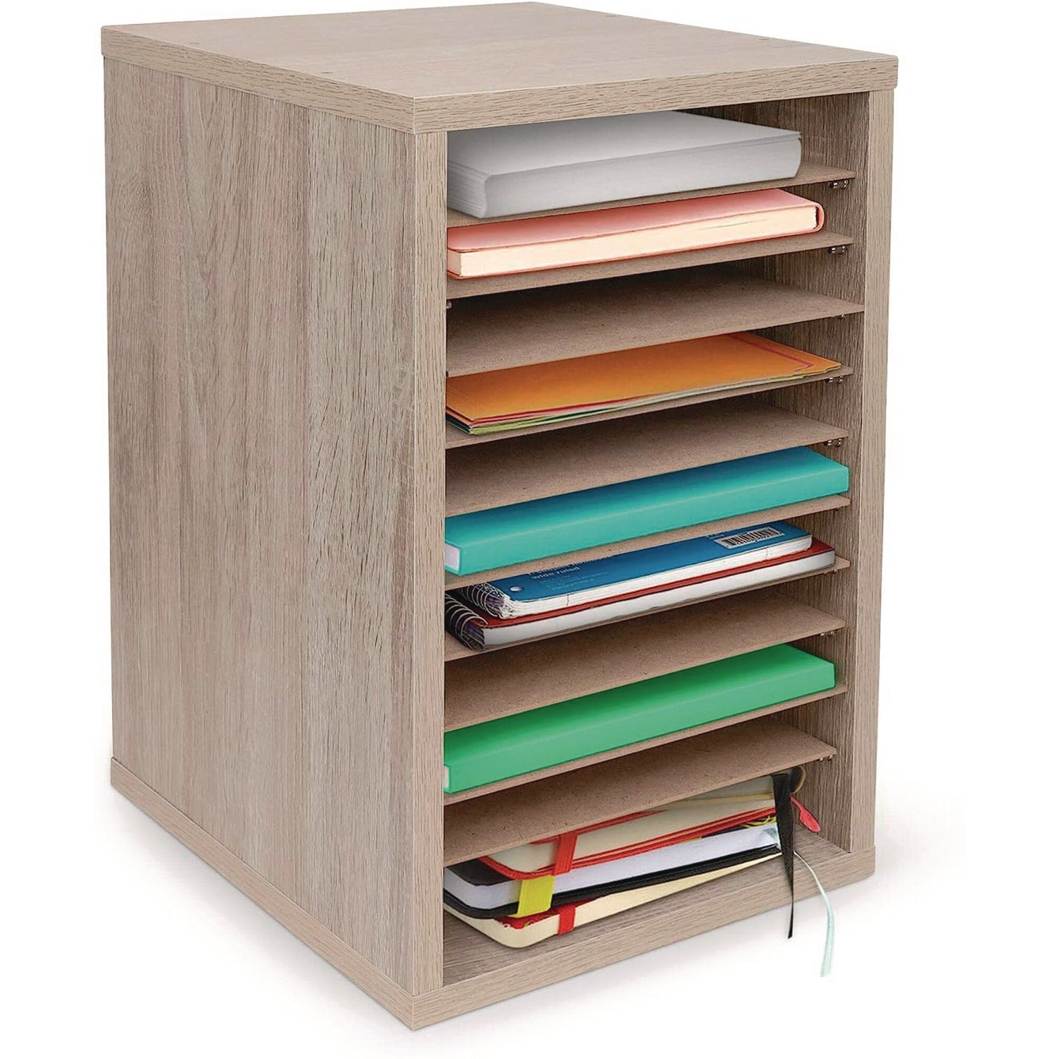 adiroffice-11-compartment-wood-mail-paper-sorter-literature-organizer-11-sections-letter-size-10-75-x-11-75-x-16-2-medium-oak-alhi50011meo_1